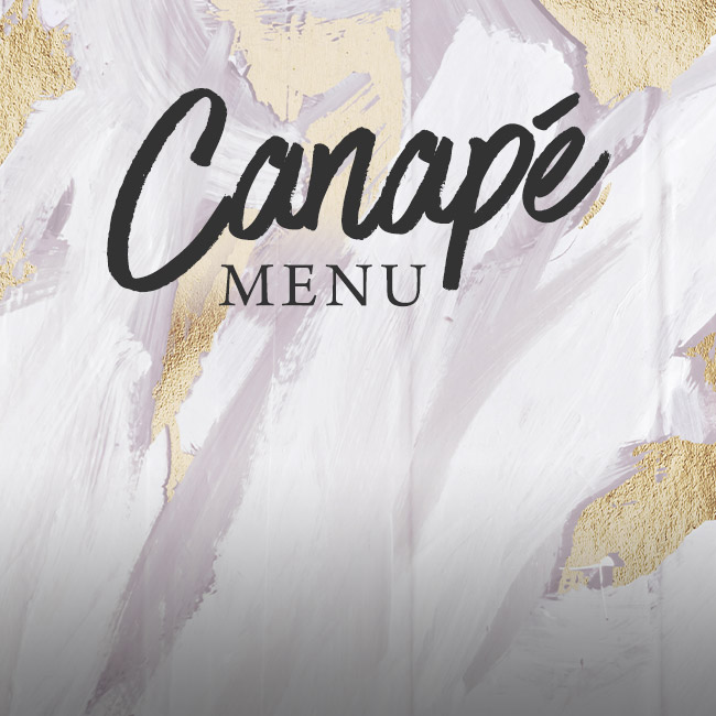 Canapé menu at The White Swan