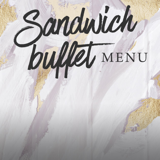 Sandwich buffet menu at The White Swan